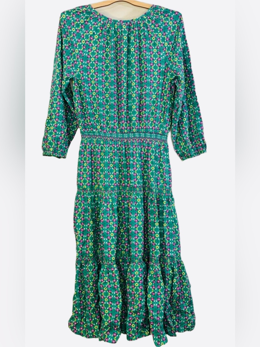 Matilda Jane green Floral Tiered Midi Dress - Picture 3 of 9